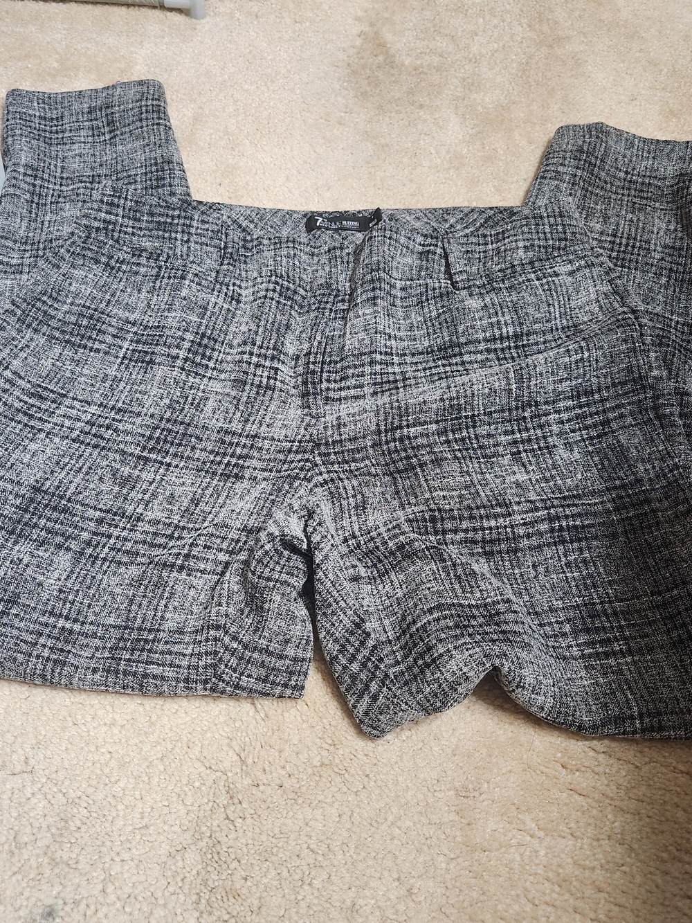 New York & Company Black and Gray Plaid Dress Pants